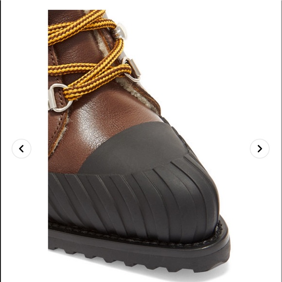 CHLOE Rylee Lace-Up Leather Ankle Boots Size 38 - Picture 13 of 13